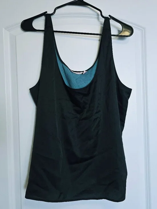 La Vie En Rose Black Satin Cami - Picture 2 of 3